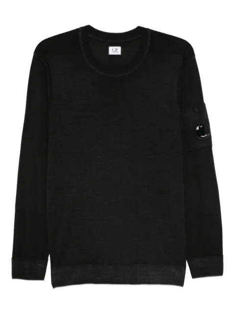 C.P. Company lens-detail wool sweater Black 19CMKN024A003247F