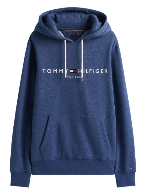 Tommy Hilfiger logo-embroidered hoodie Blue MW0MW11599DVI