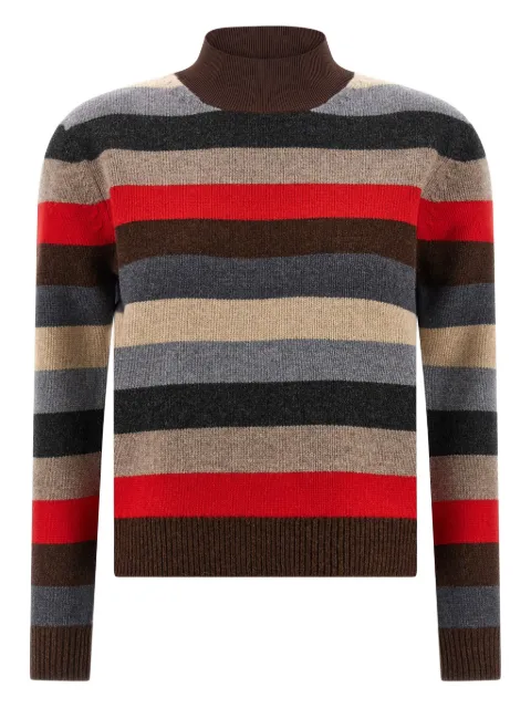 Tory Burch striped-patter wool pullover Red 74720