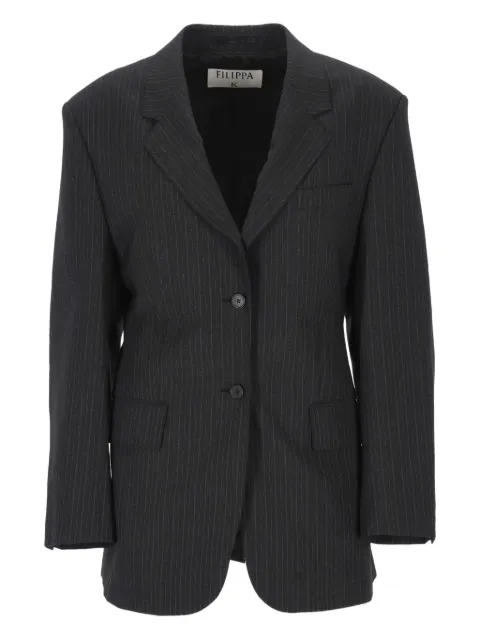 Filippa K pinstripe buttoned jacket Black 317661431