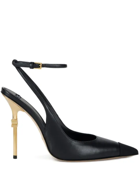 Elisabetta Franchi slingback Falcon in nappa and gros-grain Black SA73B50EC