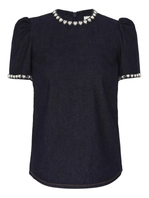 ZIMMERMANN embellished denim top Blue 5304TF25R