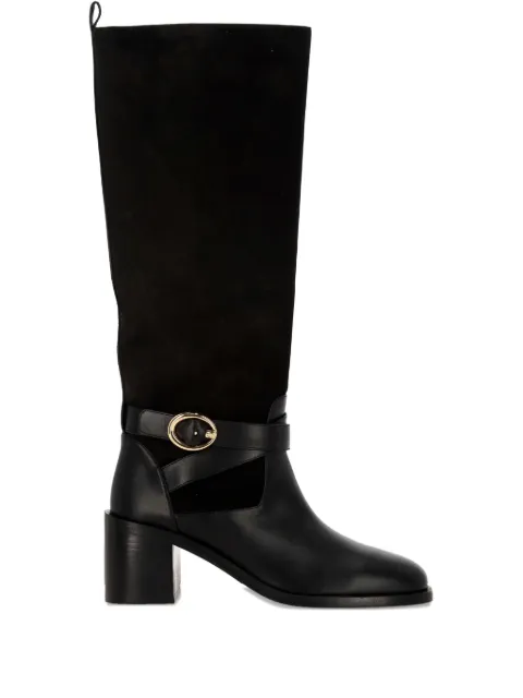 Stuart Weitzman buckle-detail leather boots Black SM400JQJBLK