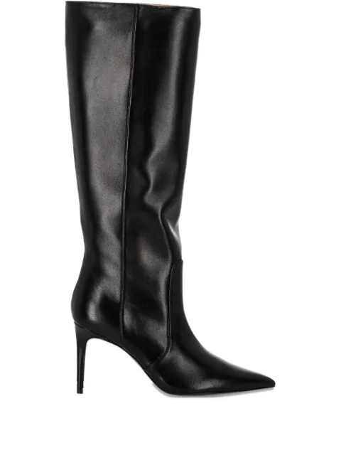 Stuart Weitzman leather pointed-toe knee-high boots Black SM493DSNBLK