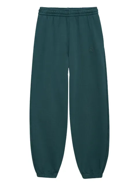 ANINE BING monogram-embroidered track pants Green A0311675DKG27EMERALD