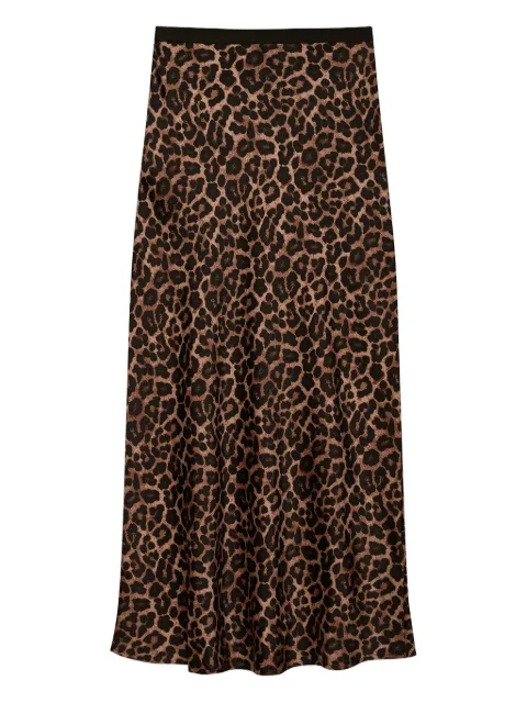 ANINE BING animal-print silk skirt Brown A0412191