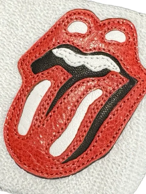 Chrome Hearts rolling-stones tongue wristband White CHRM0139
