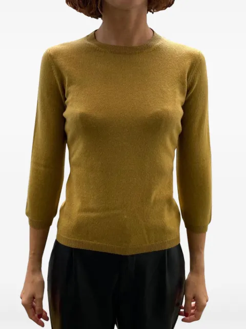 LA ROSE three-quarter sleeve sweater Yellow GDC22809