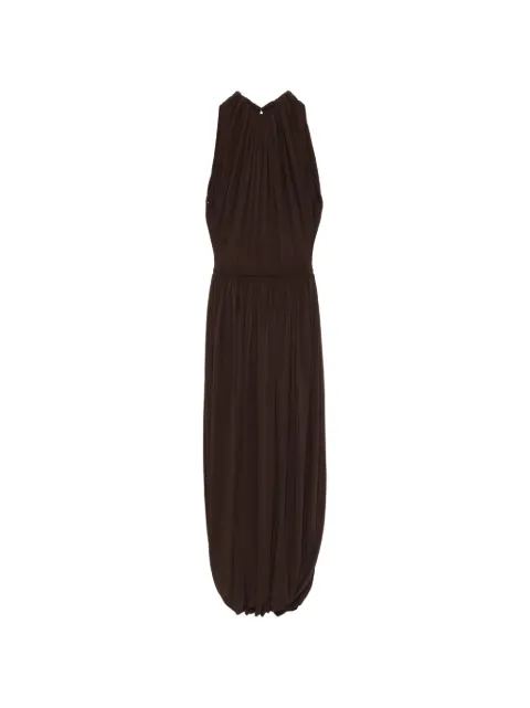 Alaïa twisted midi dress Brown AA9R2877J050C