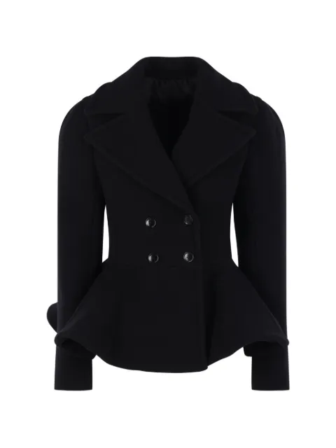 Alaïa double-breasted peplum jacket Blue AA9V1235T522C