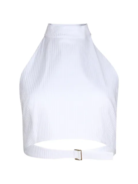 Alaïa pleated halter-neck top White AA9A1058T590C