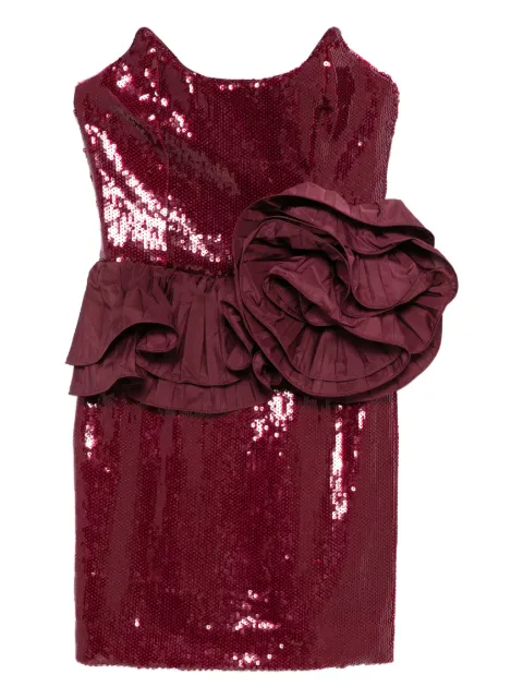 Rebecca Vallance sequin flower mini dress Red 25041296