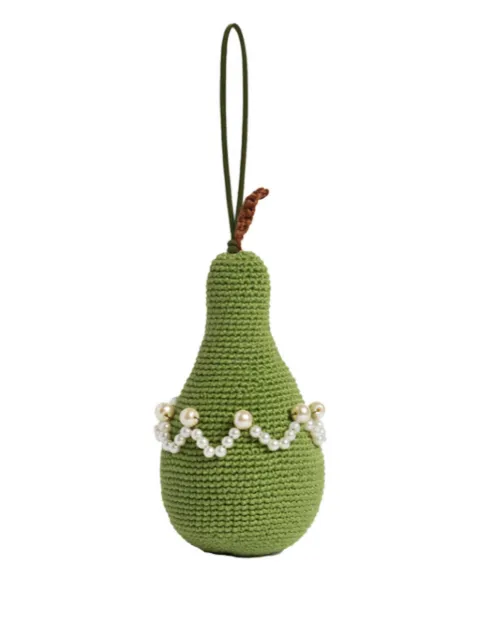 Gohar World crochet pear bag charm Green BCCR