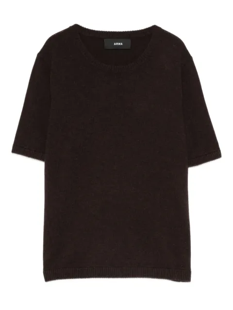 Arma short-sleeve round-neck sweater Black 04TL25600302