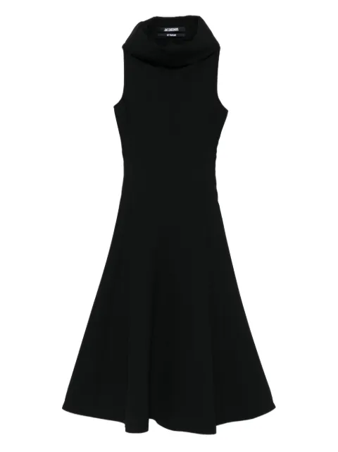 Jacquemus cowl-neck sleeveless midi dress Black DRW00694AW00632