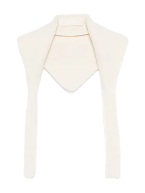 Jacquemus ribbed-knit collar scarf White ACU00669AK00227