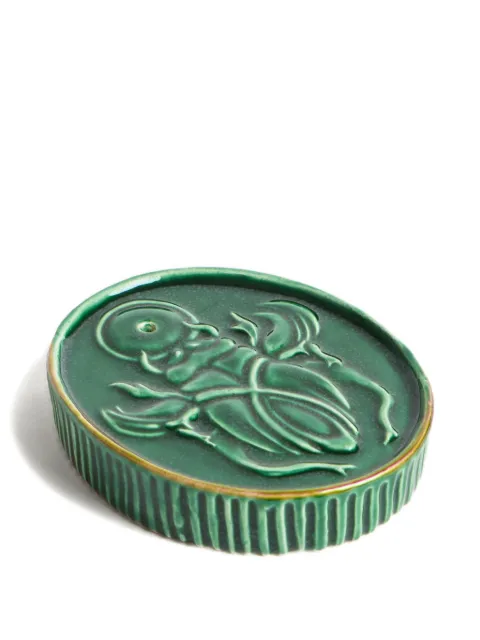 La DoubleJ x Beto Val Fantastic Creatures embossed oval incense holder Green OTC0007CER004SCA01GR15