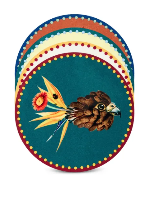 La DoubleJ x Beto Val Fantastic Creatures coasters (set of four) Blue CST0009CRK001FLF01MU03