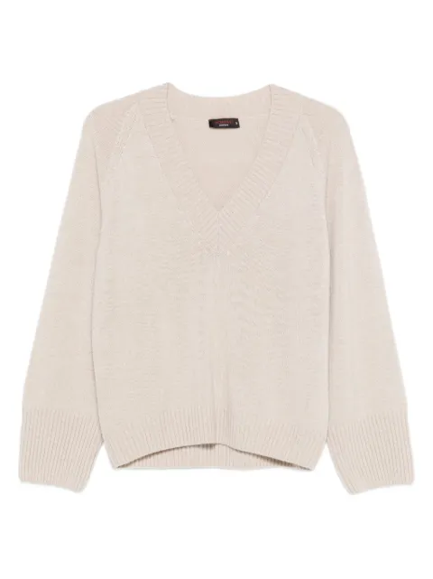 Incentive! Cashmere V-neck long-sleeve sweater Neutrals JARA08PCA