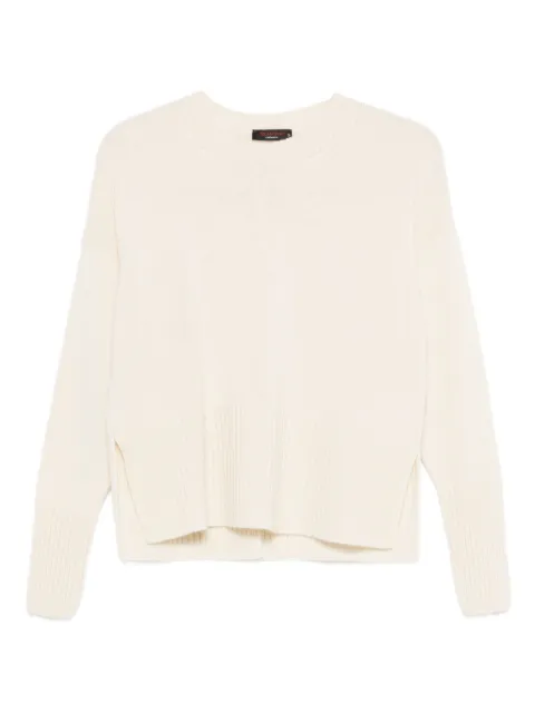 Incentive! Cashmere ribbed cashmere sweater White FIU10PCA