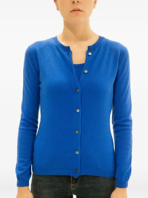 LA ROSE buttoned cashmere cardigan Blue GDC22801C