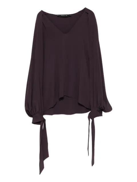 Federica Tosi ballon-sleeve cut-out blouse Purple 3110230418