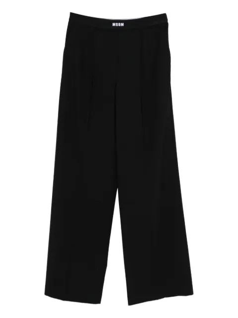 MSGM logo-waistband trousers Black 3941MDP14257605