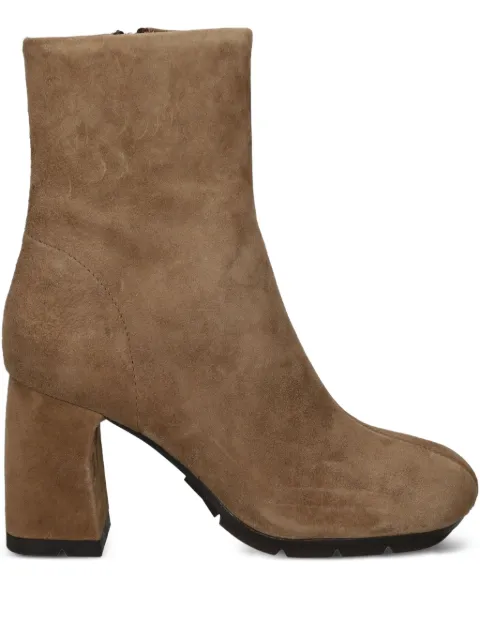 Ash 80mm Eclat block-heel suede boots Brown 151807