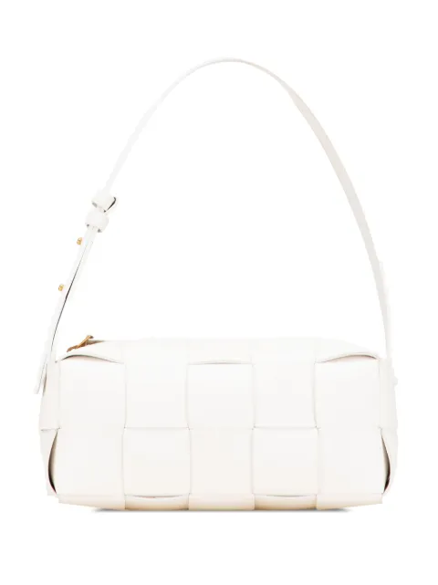 Bottega Veneta Pre-Owned 2012-2025 Small Lambskin Intrecciato Brick Cassette shoulder bag White K2YRJ2LXBQZEGYBX