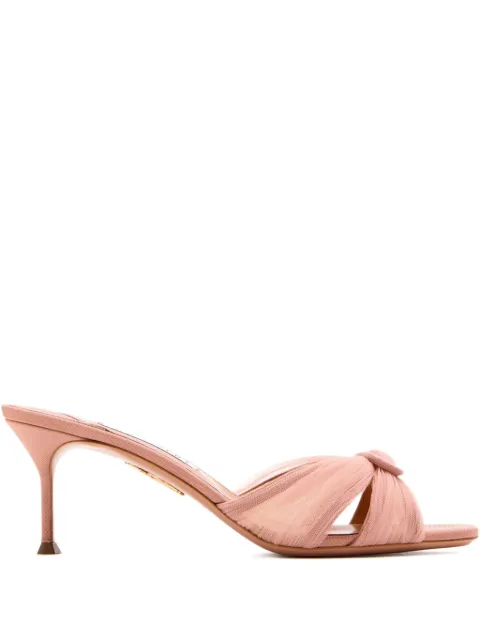 Aquazzura 65mm knot-detail sandals Pink SBBMIDS0TLG