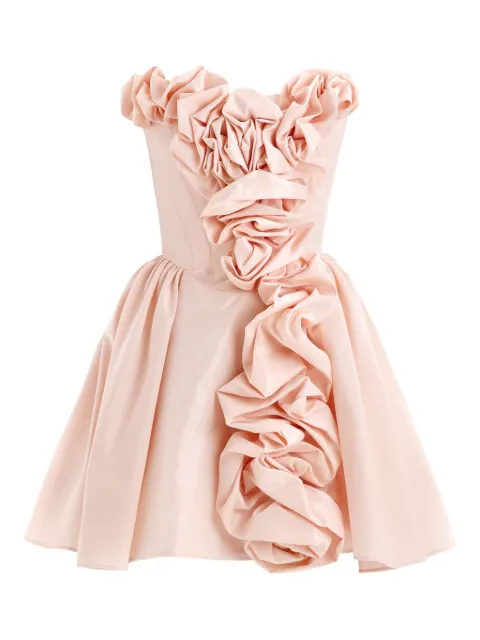 POST MERIDIEM rose corset mini dress Pink MINIDRESSWITHCORSETANDGATHERING