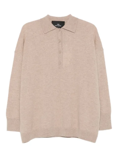 Mr. Mittens Gigi polo-neck button sweater Neutrals LVLR009