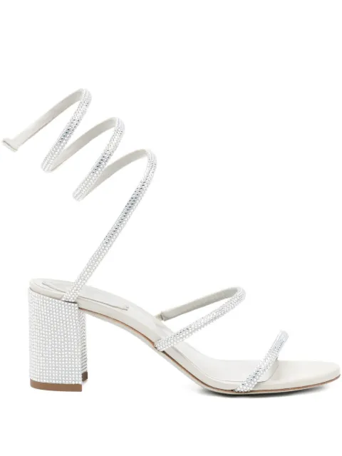 René Caovilla 80mm silver sandals Metallic C12586R001V232