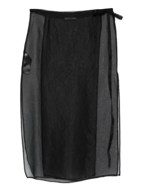 Barena wrap-panel skirt Black GND53604226