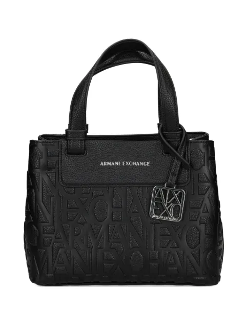 Armani Exchange logo-embossed tote bag Black XW001576AF15774
