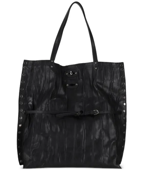 Zanellato medium A' Spasso Allacciata Plisse' tote bag Black 0692302090000M