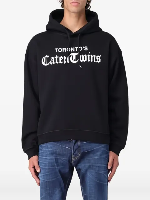 DSQUARED2 graphic-print hooded sweatshirt Black S71GU0735S25516