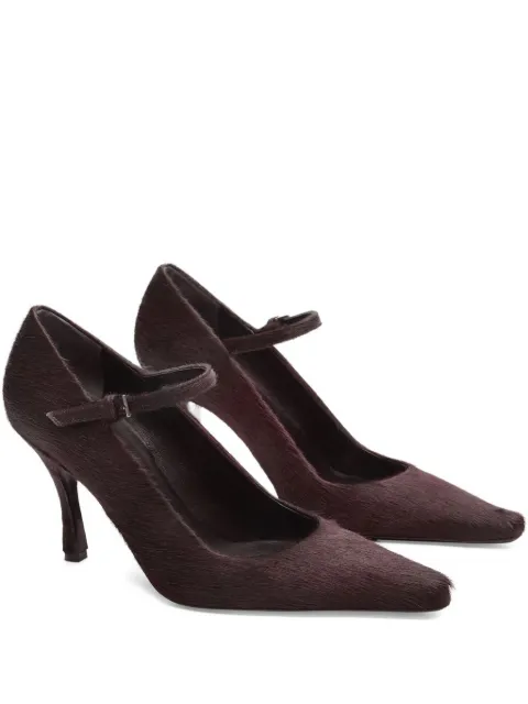 LouLou de Saison 85mm Kabel pony-effect leather pumps Red KABEL