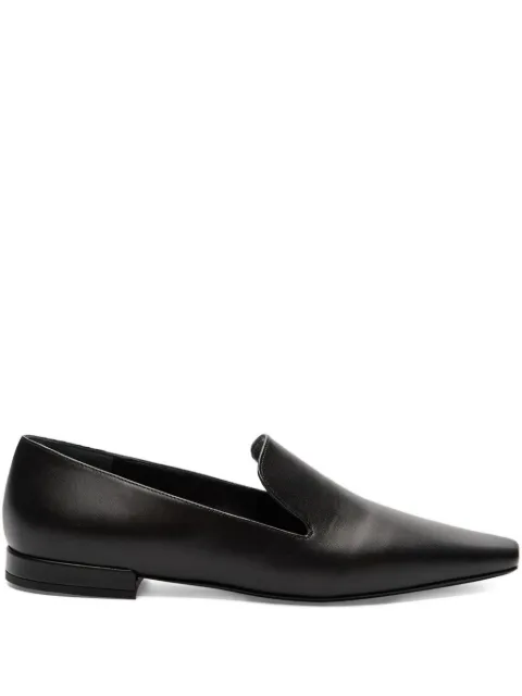 LouLou de Saison Carole Lds leather square-toe loafers Black CAROLELDS