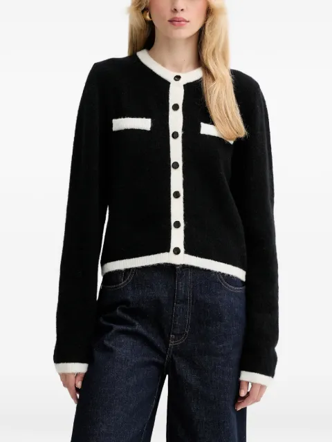 Gestuz chest-pocket button-up cardigan Black 10910459
