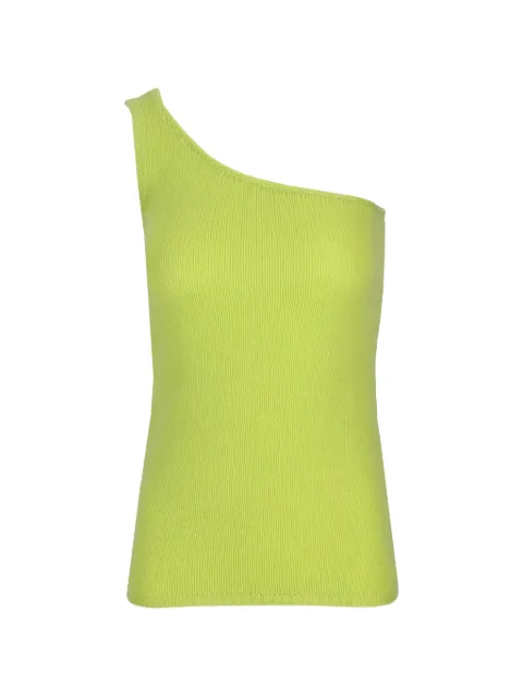 LA ROSE one-shoulder knitted top Green 1223