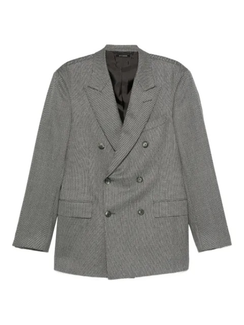 TOM FORD double-breasted wool blazer Grey JLRP01W0058TAP