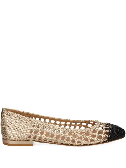 Chantal woven-leather ballet flats Neutrals 2624