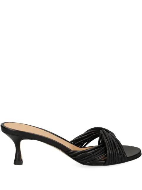 Chantal knotted-upper leather heeled sandals Black 2612