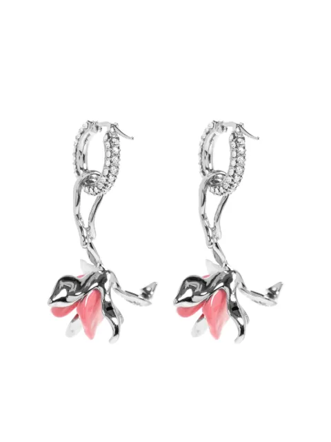 Marni crystal-embellished flower earrings Silver ORMV0614A0P6527