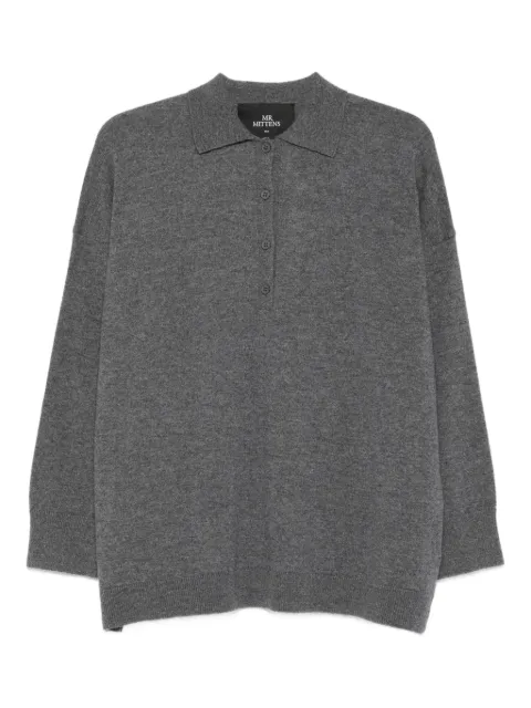Mr. Mittens Gigi polo-neck sweater Grey LVLR009