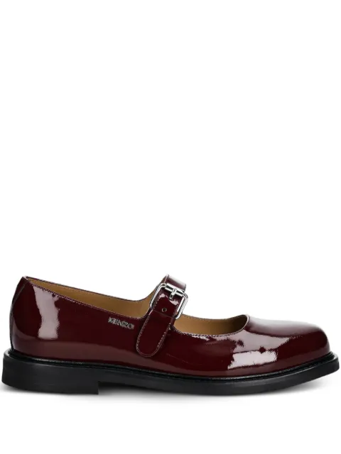 Kenzo Meari buckle-strap leather flats Red FF62BA710L69