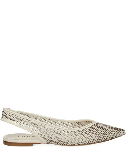 PROSPERINE mesh slingback flat pumps White 2657