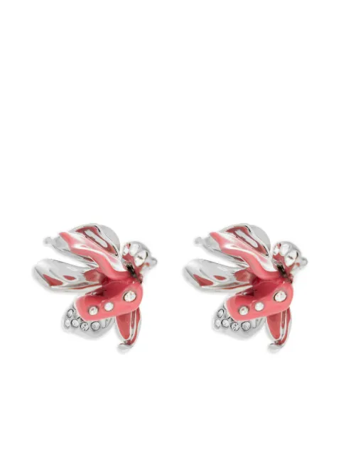 Marni flower-motif crystal-embellished earrings Silver ORMV0615A0P6528