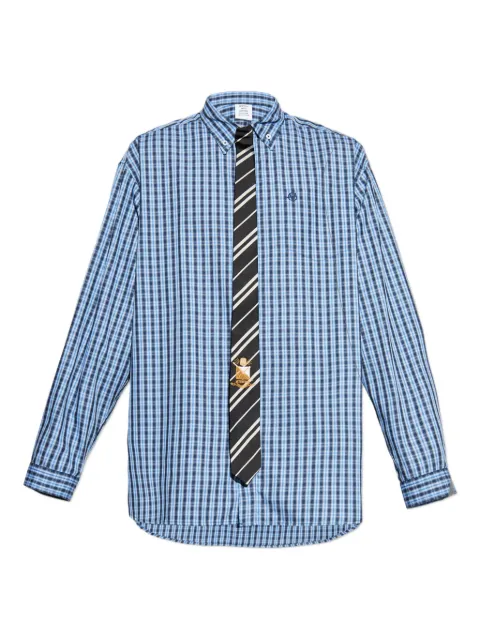 VETEMENTS checked cotton shirt Blue UH76SH280CN
